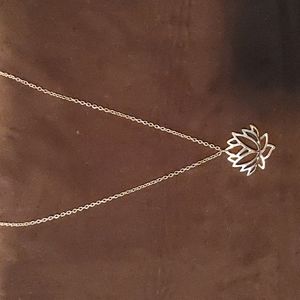 Lotus Silver Flower Necklace